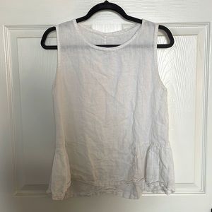 White Linen Top